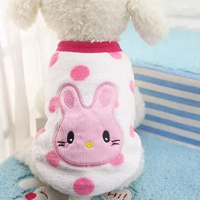 Cartoon Fleece Pet Clothes