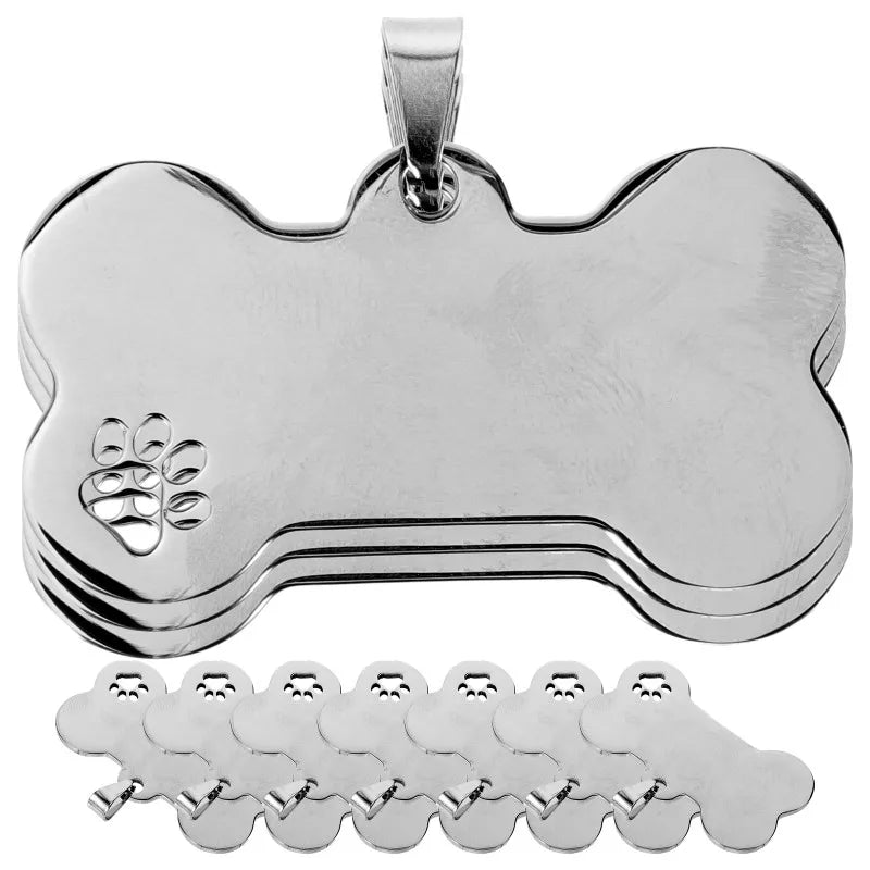 10 Pcs Stainless Steel Dog Tags