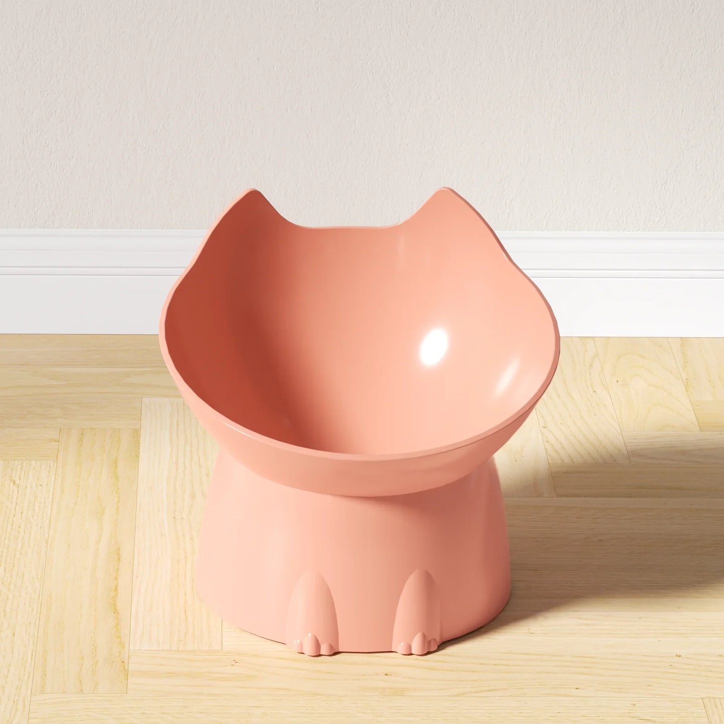 Anti-Tip Plastic Raised Pet Feeding Dish