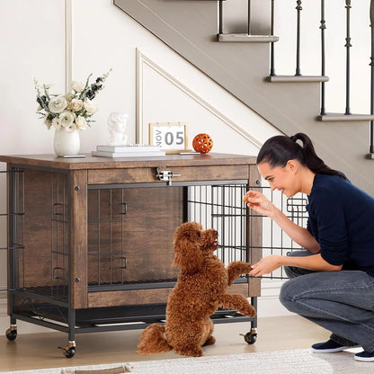 Rustic Dog Crate Furniture