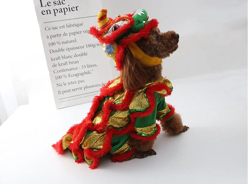 Chinese Style Chinese  Pet Outfits for Cats Dogs