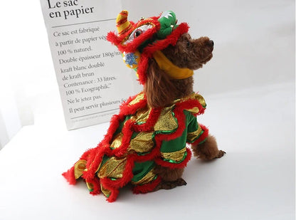 Chinese Style Chinese  Pet Outfits for Cats Dogs