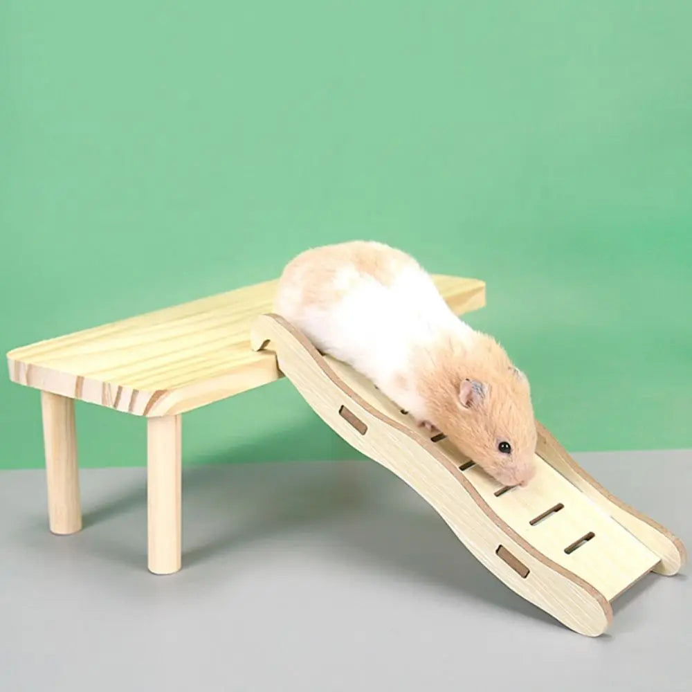 Wooden Hamster Ladder Suspension Bridge