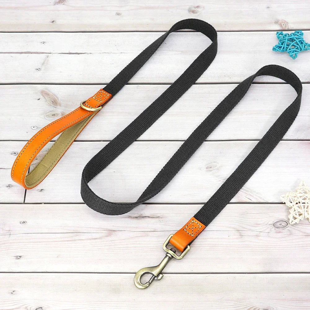 Nylon Custom  Collar Leash Set