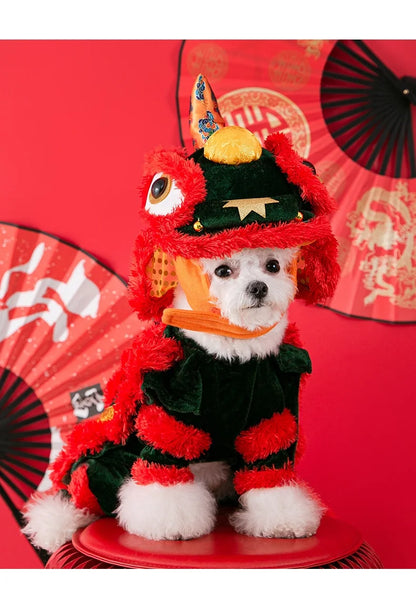 Chinese Style Chinese  Pet Outfits for Cats Dogs