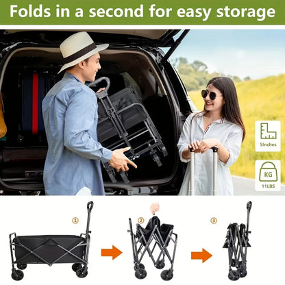 Heavy-Duty All-Terrain Folding Cart For Pets