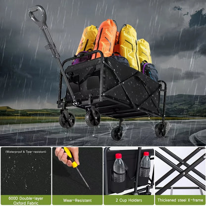 Heavy-Duty All-Terrain Folding Cart For Pets