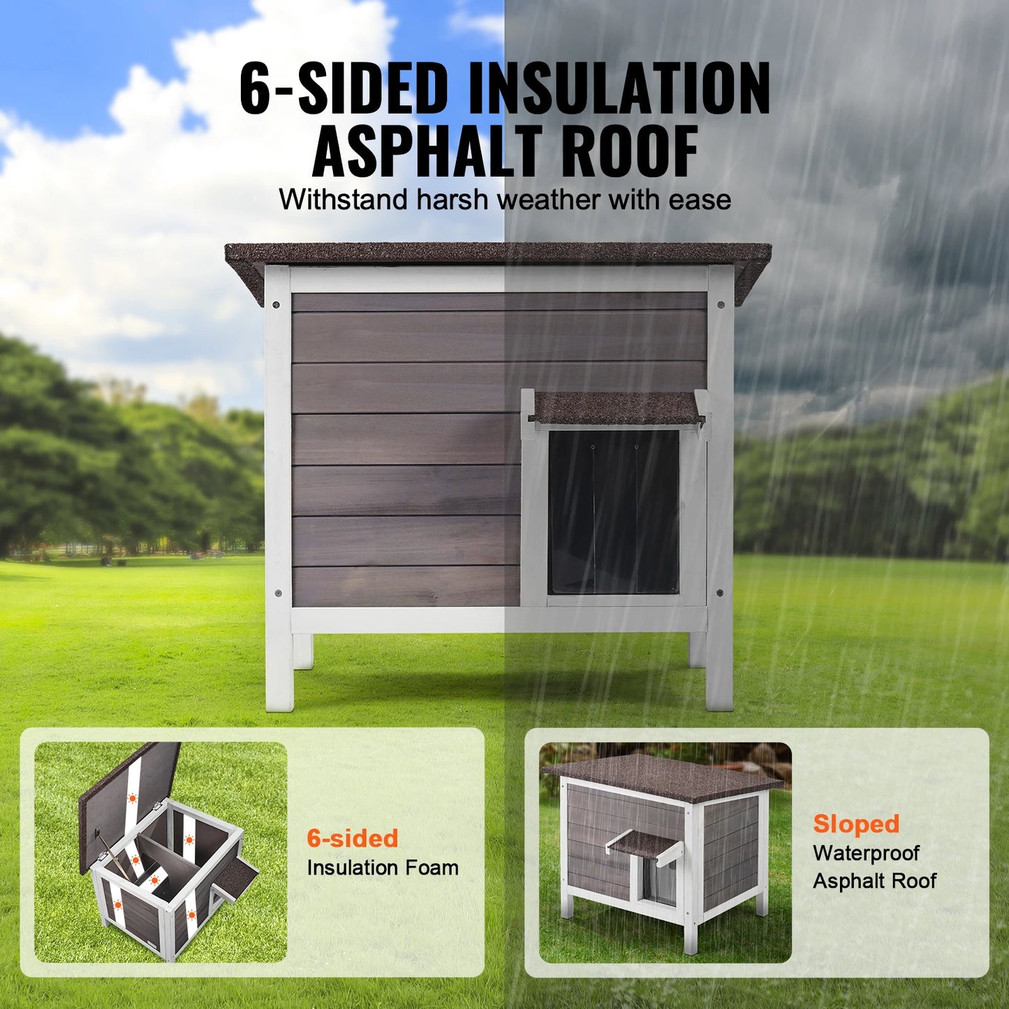 Outdoor Cat House Weatherproof