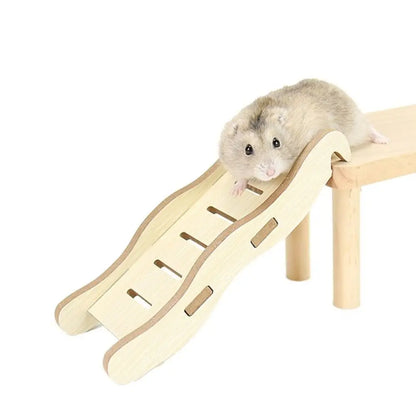 Wooden Hamster Ladder Suspension Bridge