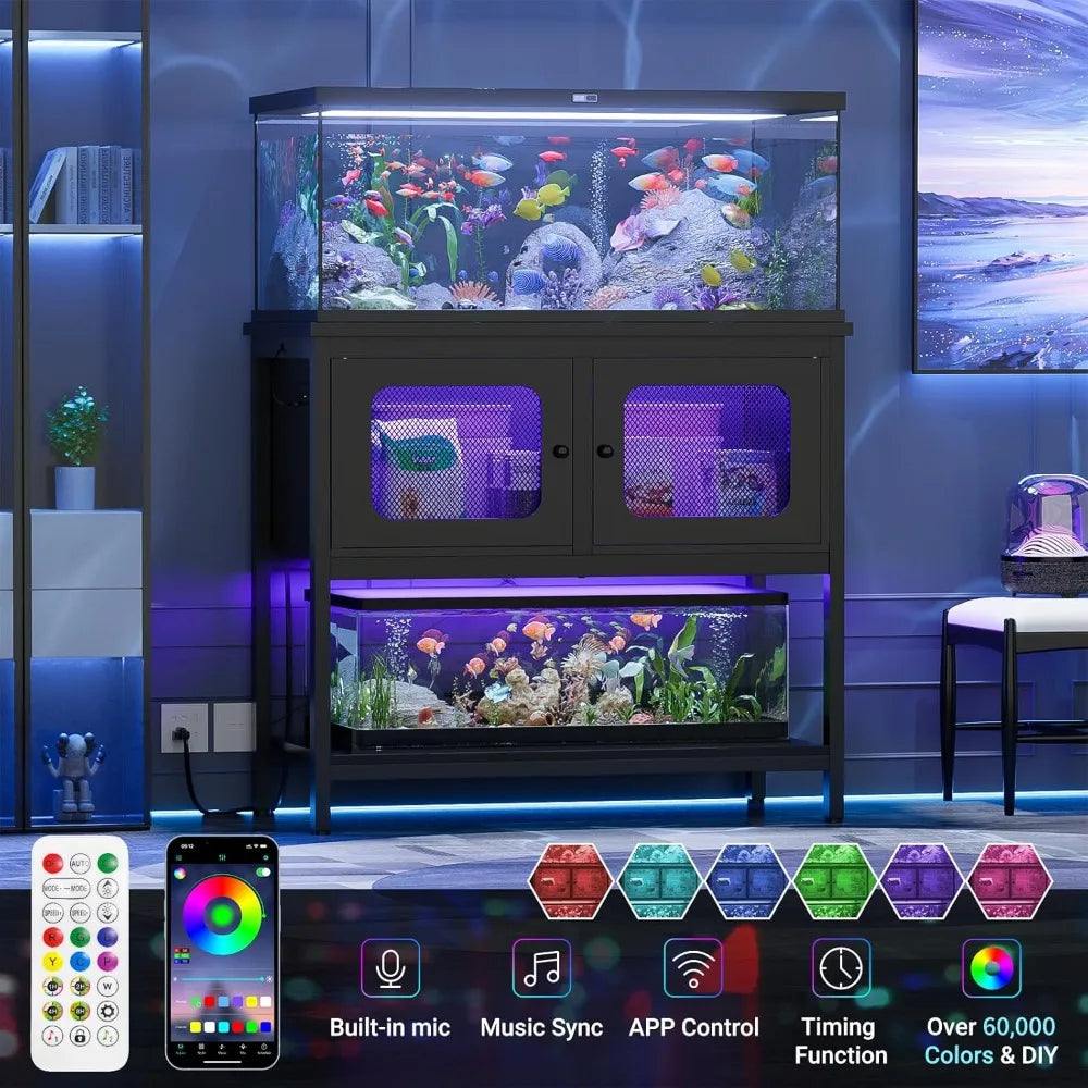 40-50 Gallon Fish Tank with Cabinet Accessories Storage