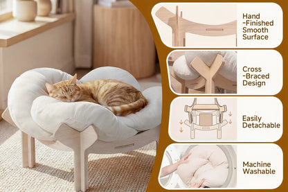 Flower Shaped Pet Bed for Cats & Small Dogs