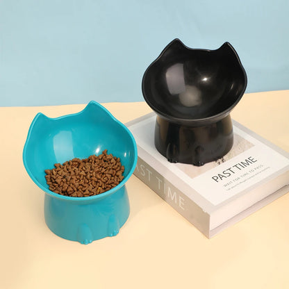 Anti-Tip Plastic Raised Pet Feeding Dish