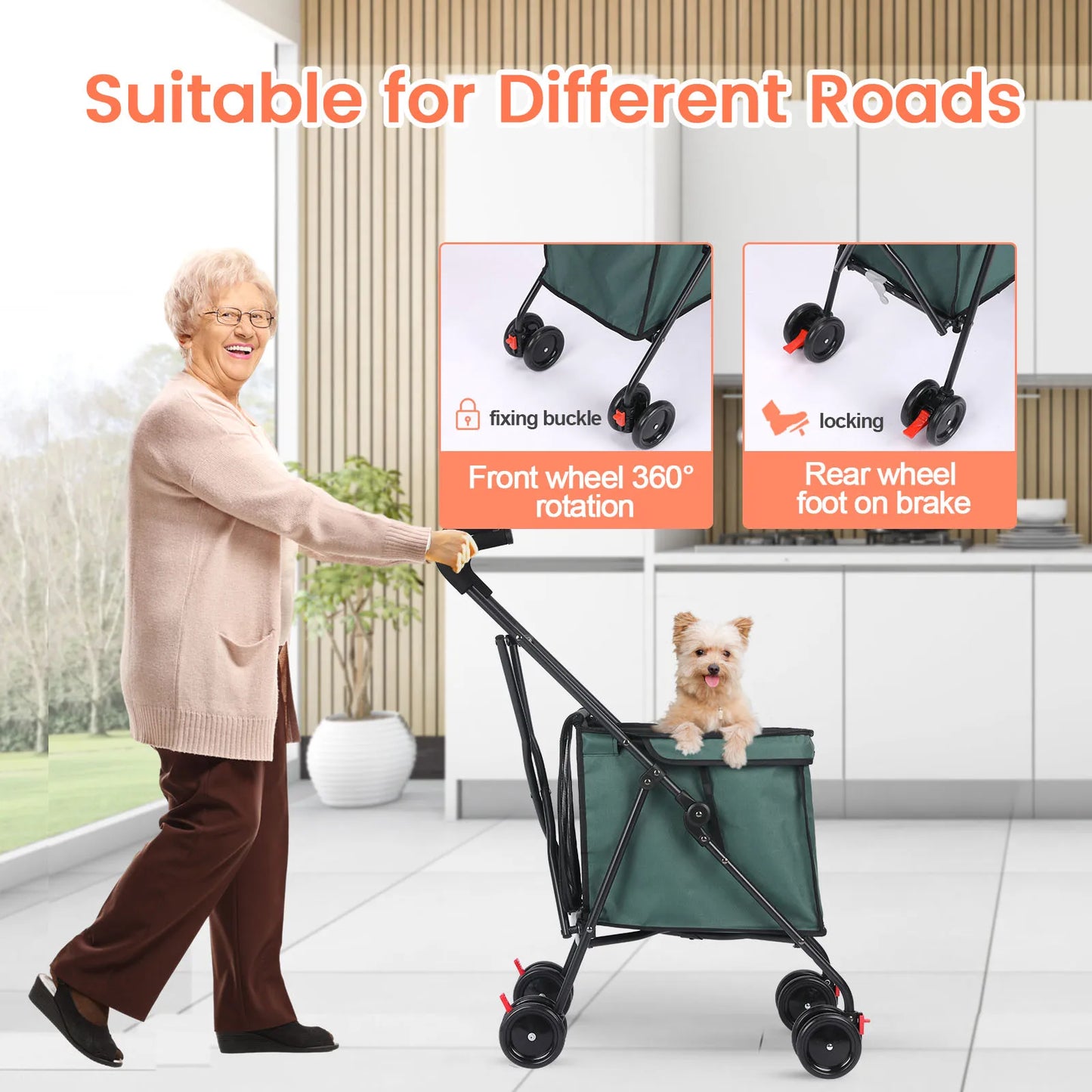Dog Stroller Pet Travel Cart