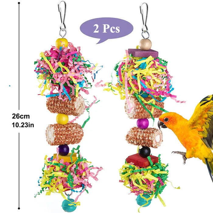 Assorted Hanging Cage Bird Chewing Rack Toys