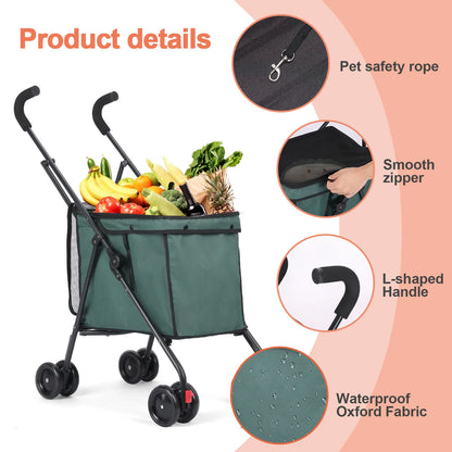 4 Wheels Dog Stroller