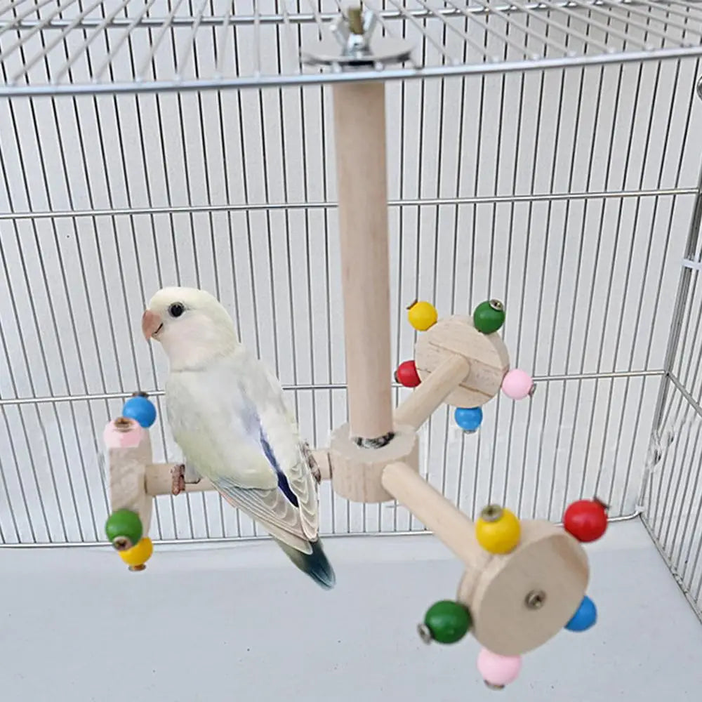 Perch Toy With Rotating Balls