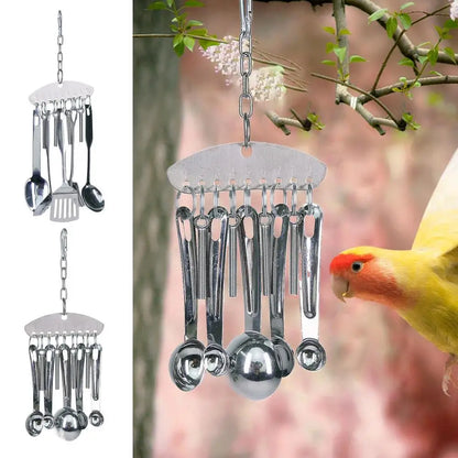 Parrot Stainless Steel spoon Toy