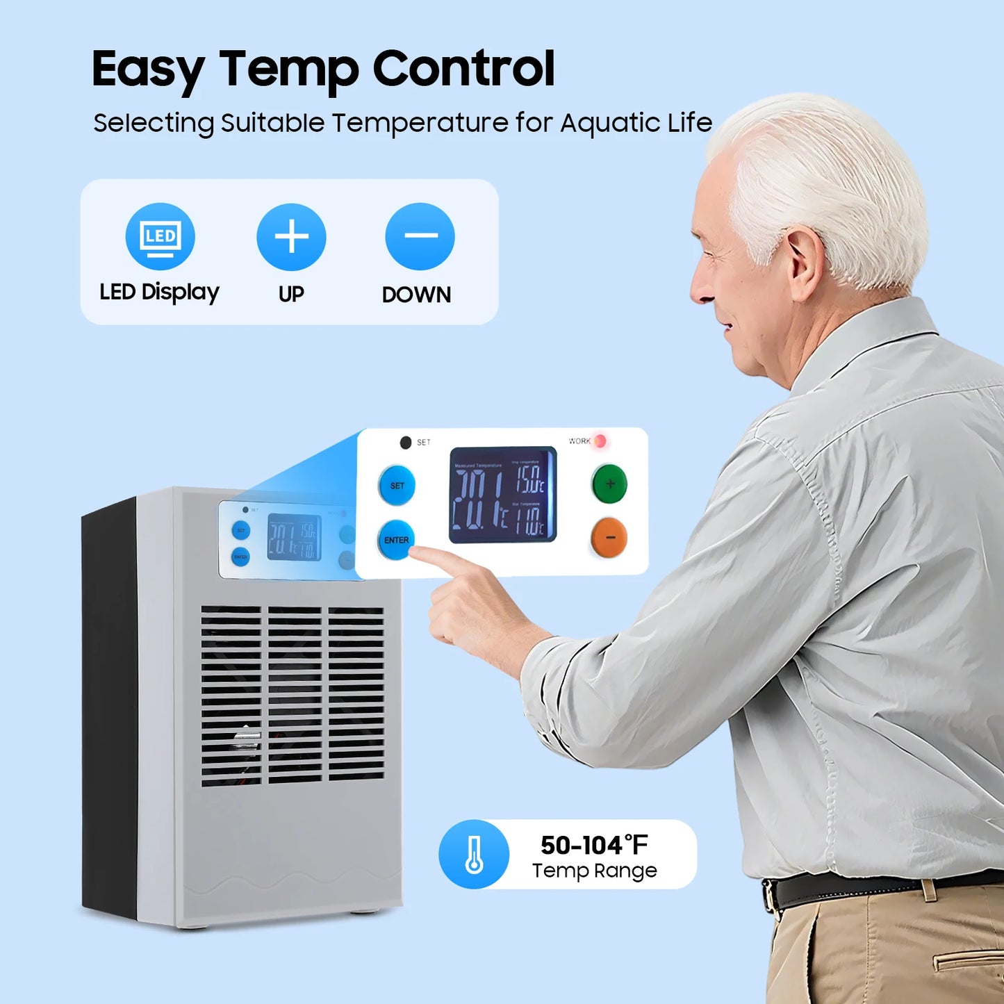 100W , Aquarium 30L Water Heater Air Conditioner