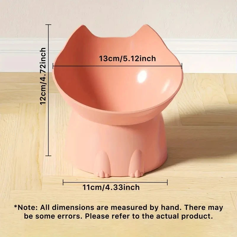 Anti-Tip Plastic Raised Pet Feeding Dish