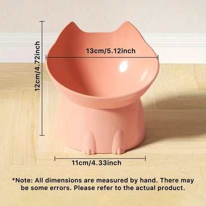 Anti-Tip Plastic Raised Pet Feeding Dish