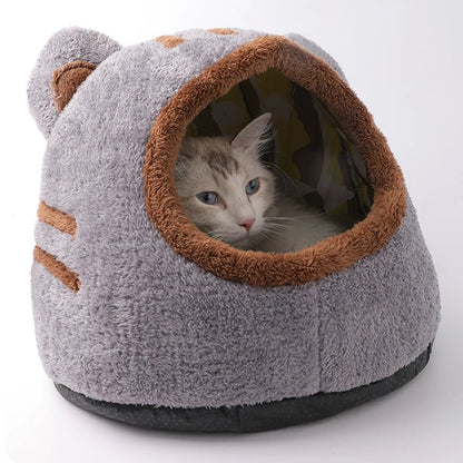Cute Bear Head Shape Cave for Cats House