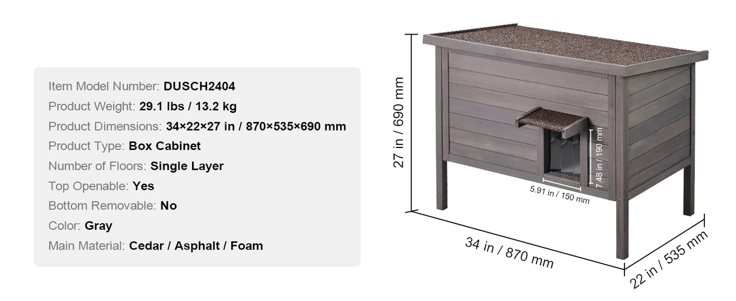 Outdoor Cat House Weatherproof