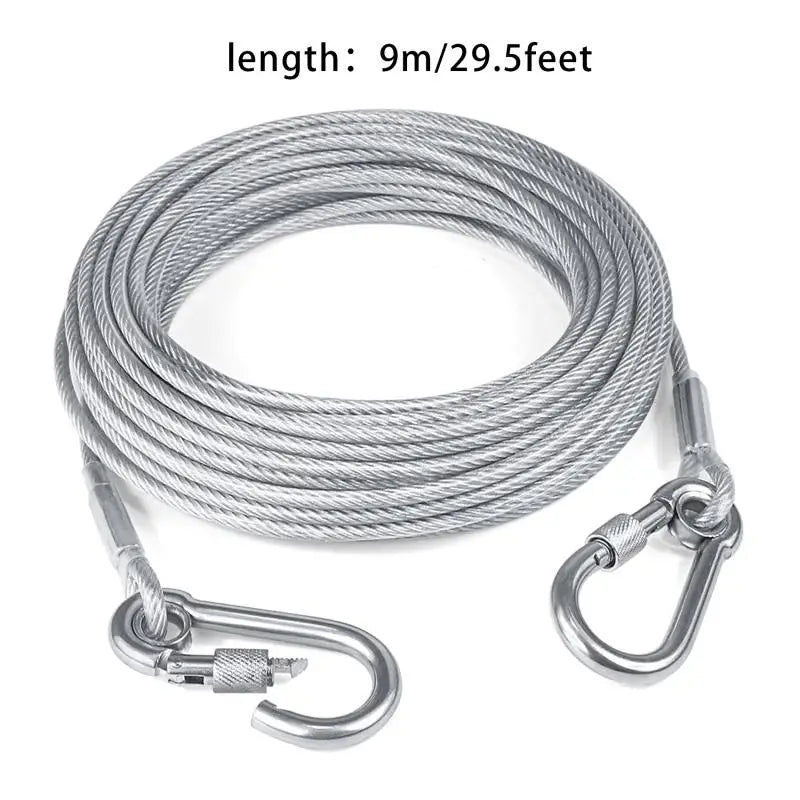 Double-headed Dog Tie Out Cable Leash