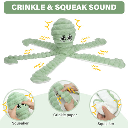 Octopus Design Squeaky Plush Toy