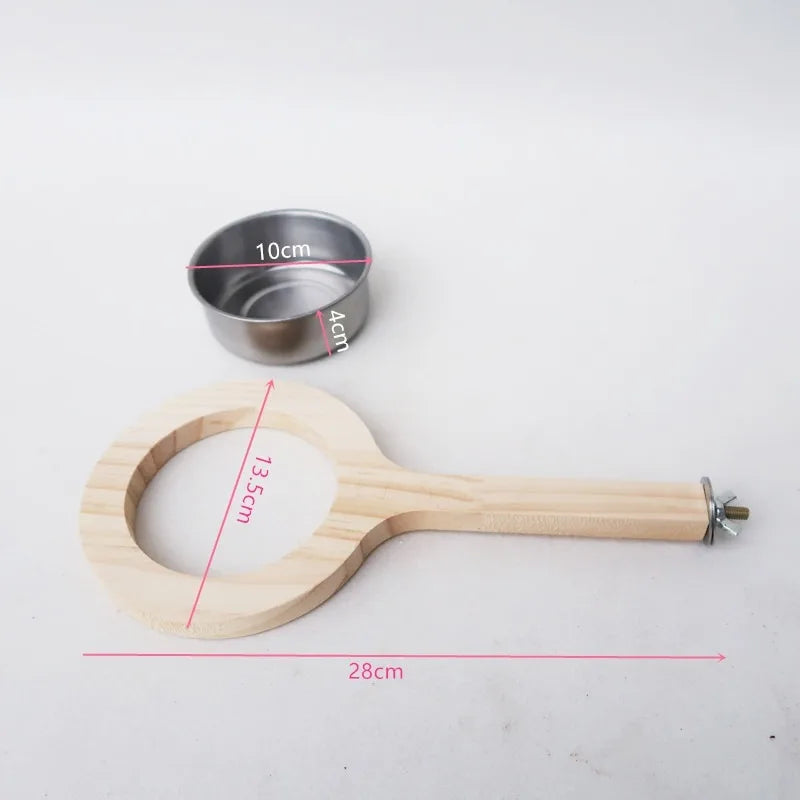 Parrot Bird Solid Wood Standing Stick