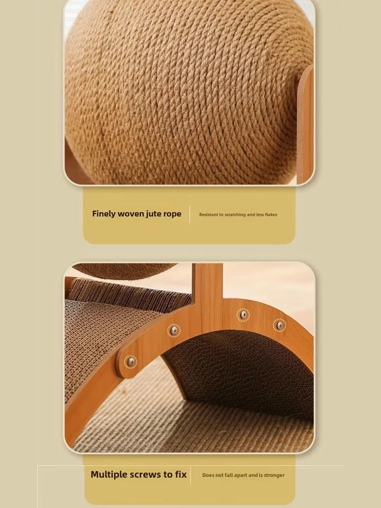 Wooden 2 in 1 Cat Scratcher Ferris Wheel