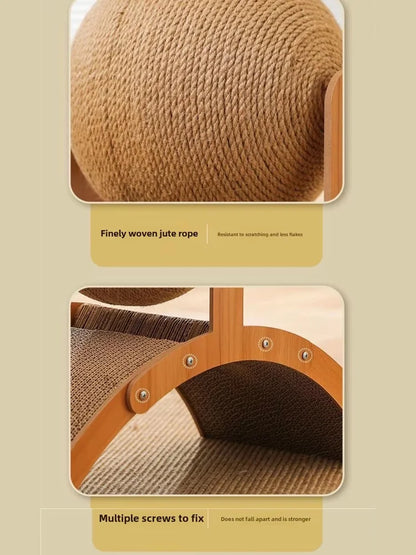 Wooden 2 in 1 Cat Scratcher Ferris Wheel