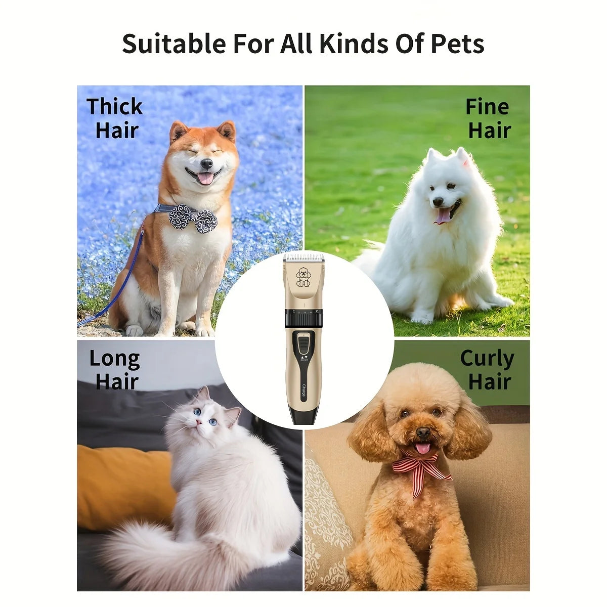 Professional USB Rechargeable Pet Grooming Tool Set