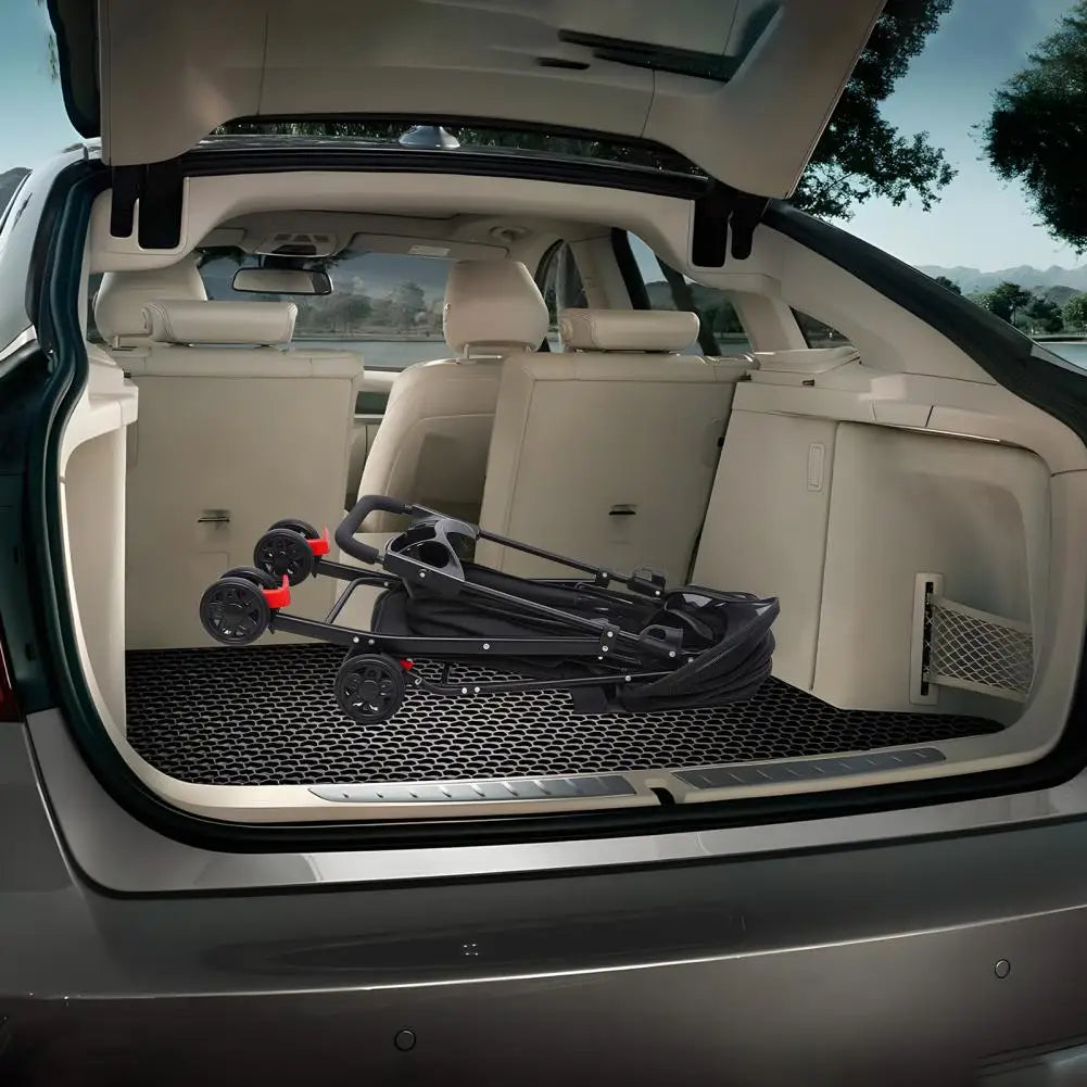 Pet Folding Stroller Cup Holder Visible Window