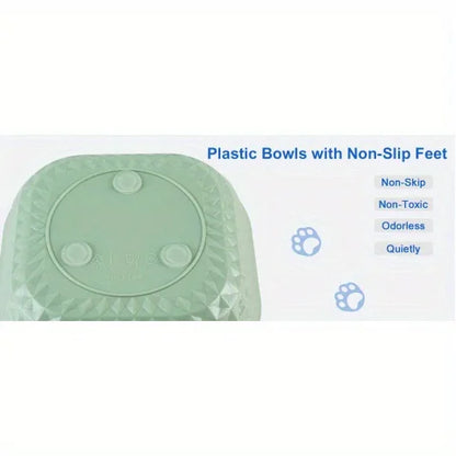 6pcs Non-Slip Cat Bowls Set