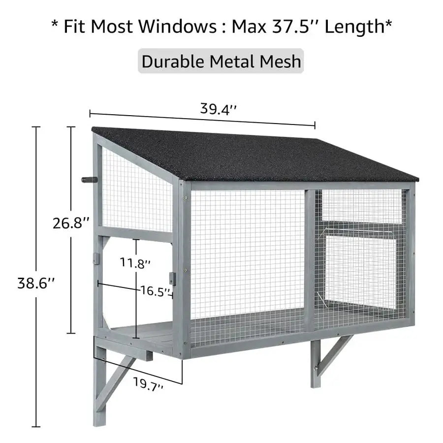 Cat Catio, Window Box Enclosure for Indoor Cats