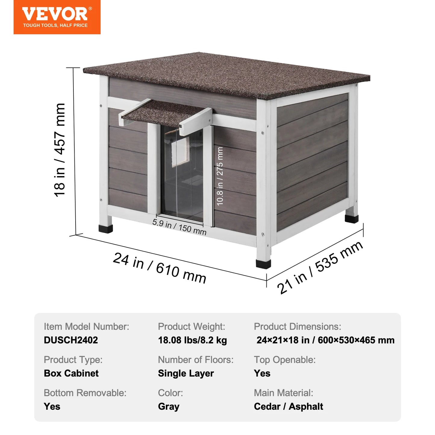 Outdoor Cat House Weatherproof