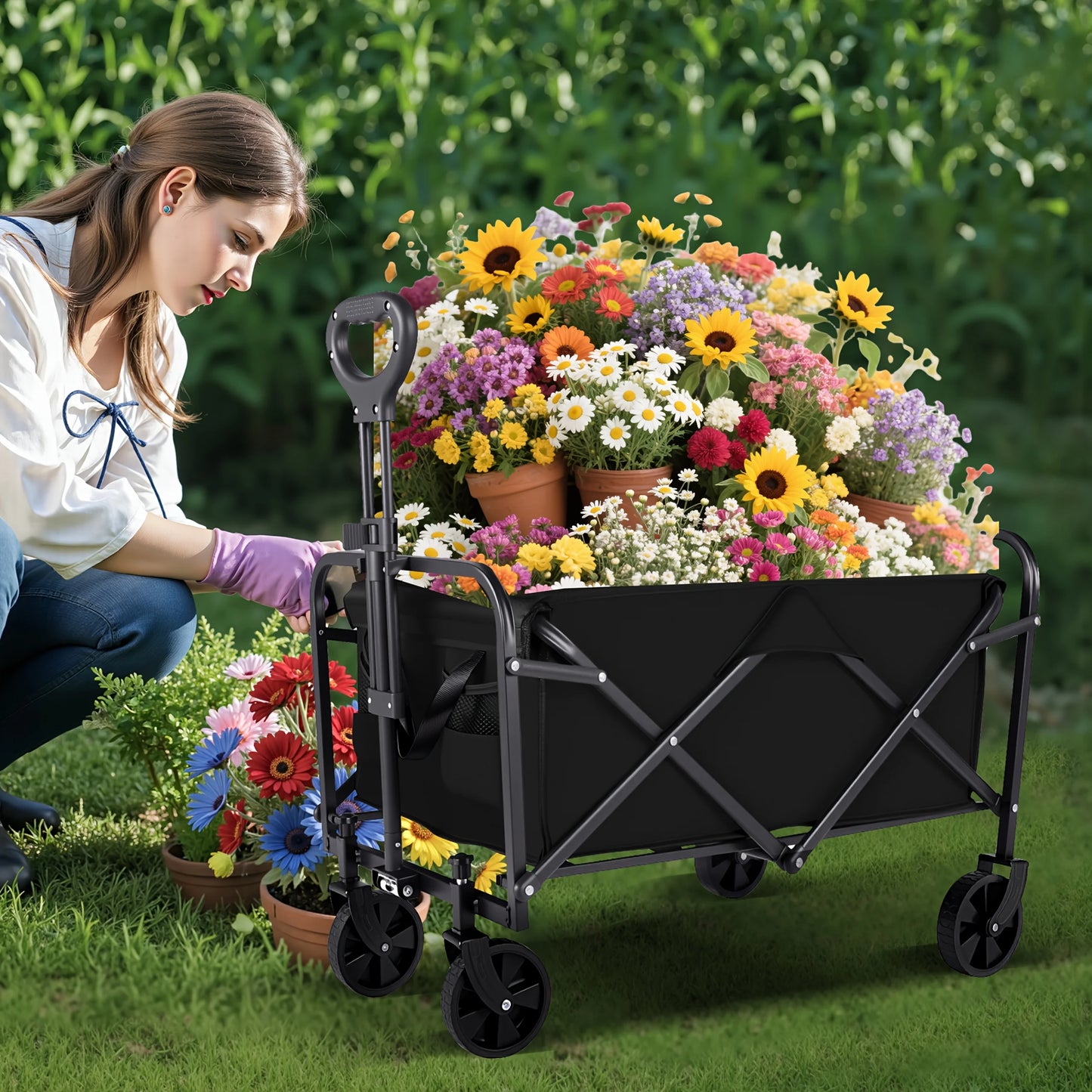 Heavy-Duty All-Terrain Folding Cart For Pets