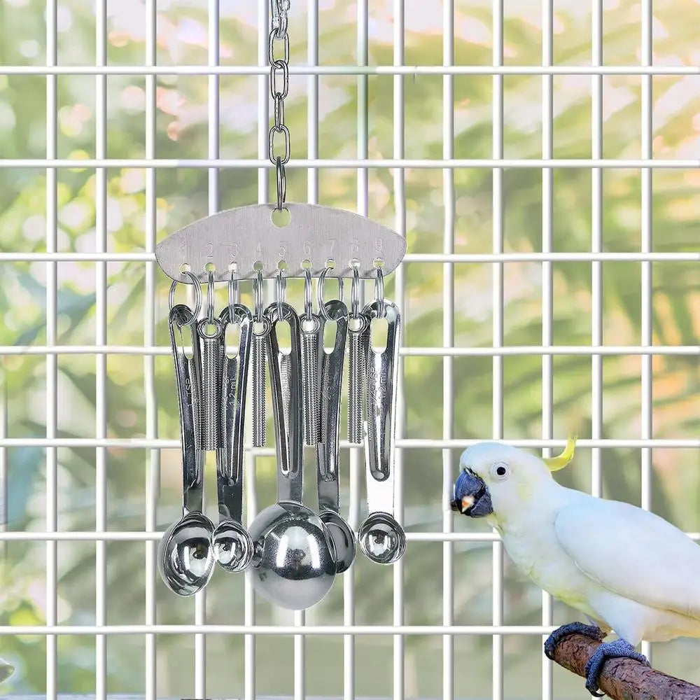 Parrot Stainless Steel spoon Toy