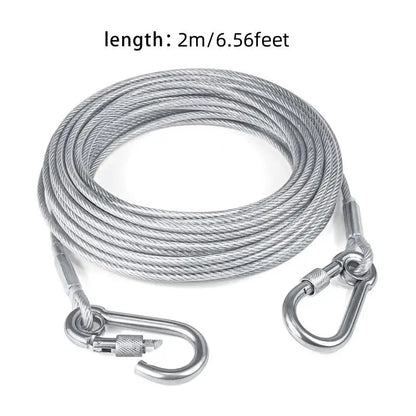 Double-headed Dog Tie Out Cable Leash