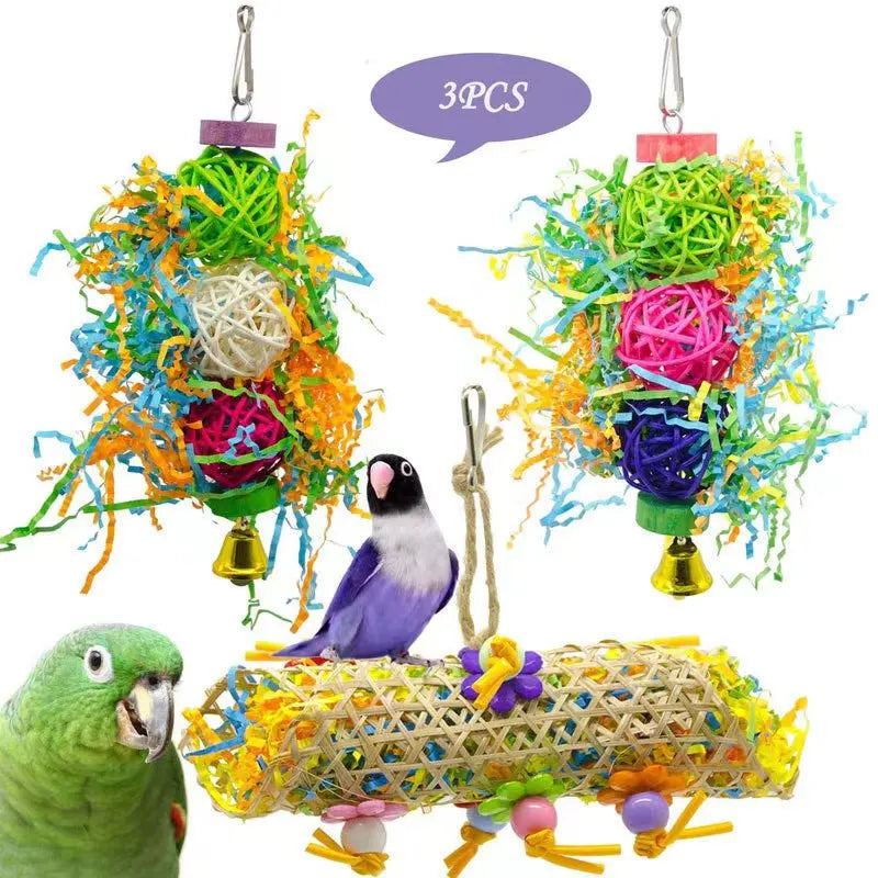 Assorted Hanging Cage Bird Chewing Rack Toys