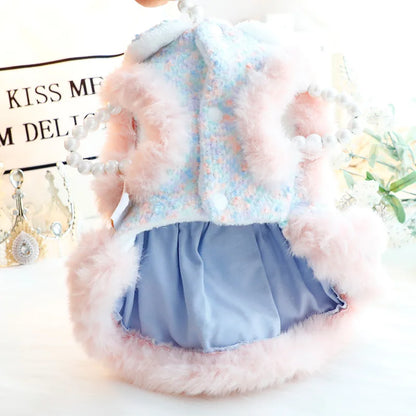 Autumn Winter Dog Cat Princess Dress