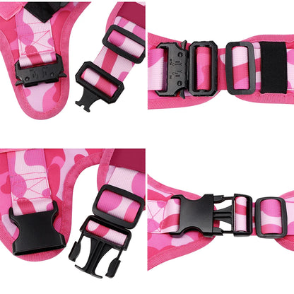 Military Pink Camouflage Dog Harness