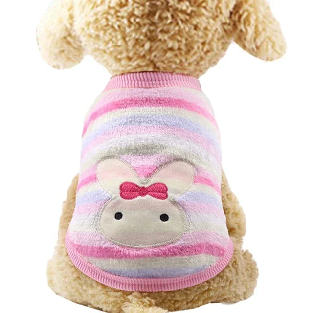 Cartoon Fleece Pet Clothes