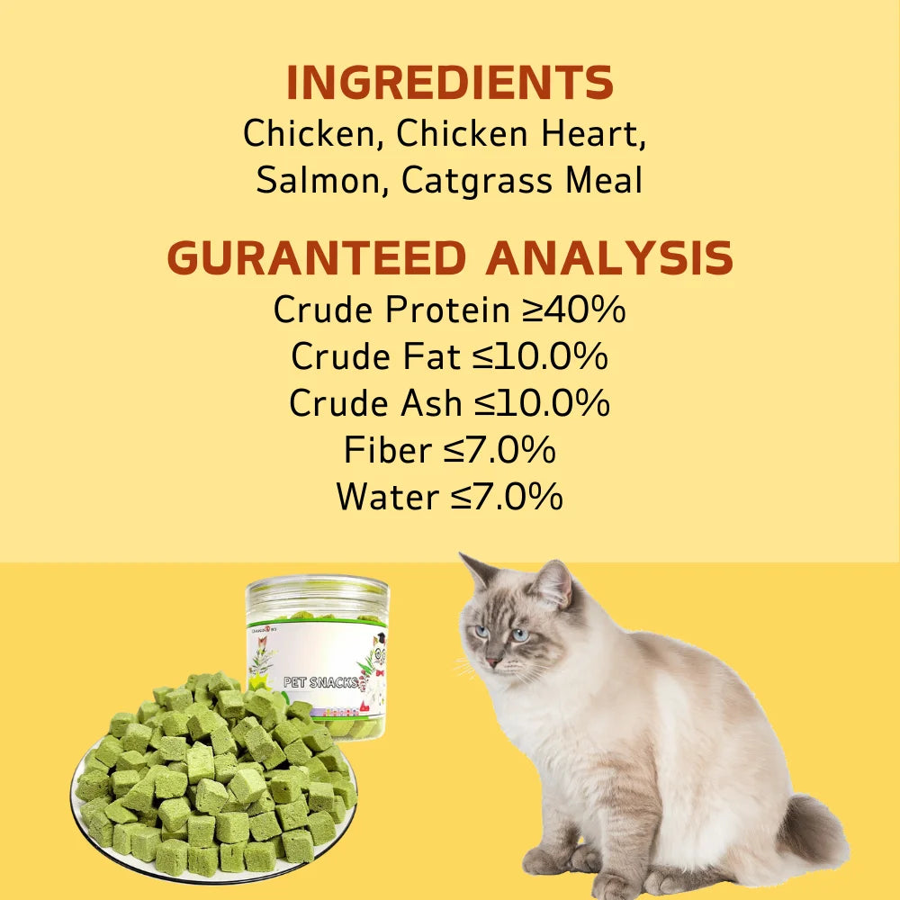 Cat Grass Treats for Hairball Support and Teeth Cleaning