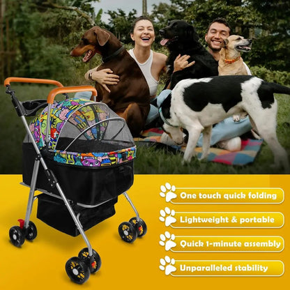 3-in-1 Foldable Pet Stroller
