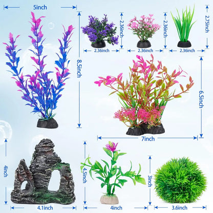 Artificial Aquarium Plants and Rocks