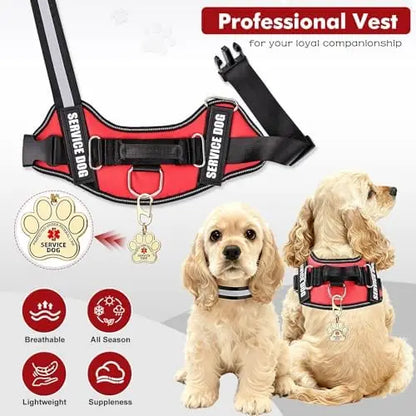 Service Dog Vest & ID Cards Set for ADA Compliance