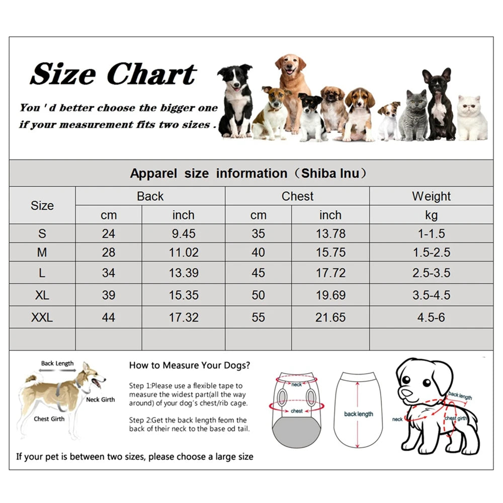 Winter Pet Dog Clothes