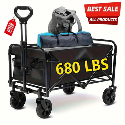 Heavy-Duty All-Terrain Folding Cart For Pets