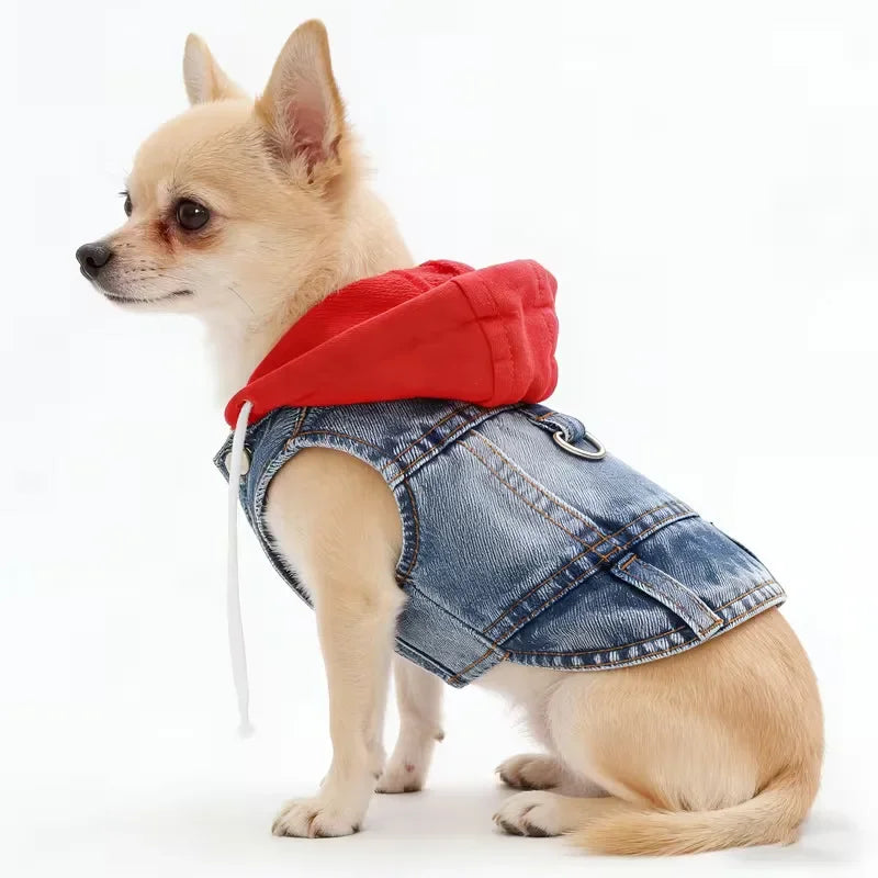 Denim Pet Clothes for Small Dogs